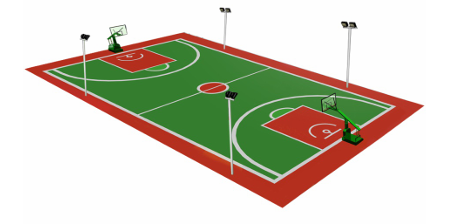 outdoor basketball court lighting design