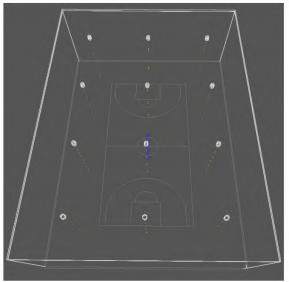 Indoor/Outdoor Basketball Court Lighting Layout